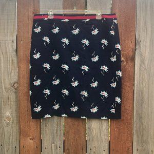 Boden straight skirt floral cotton